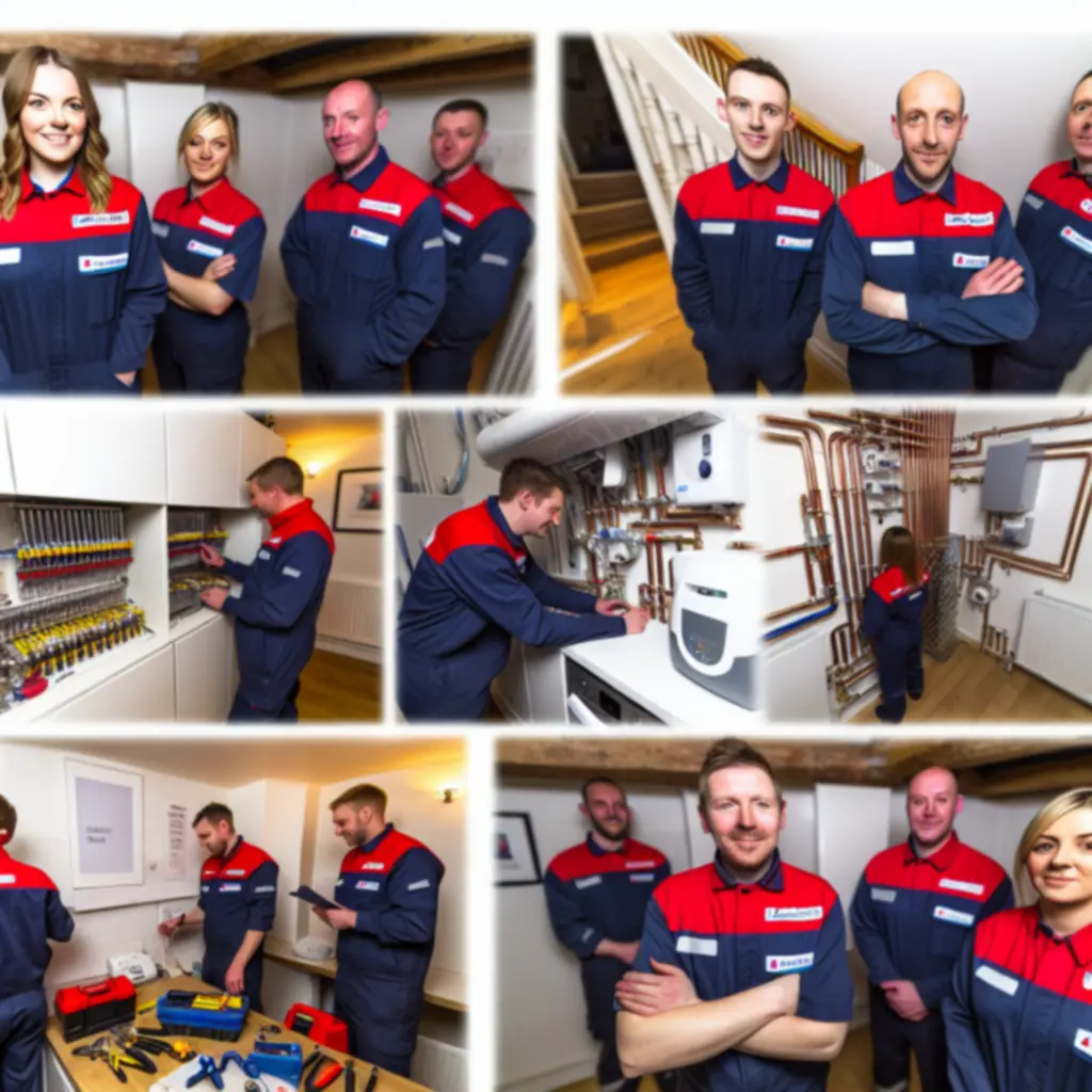 Trusted heating engineers working on a boiler system
